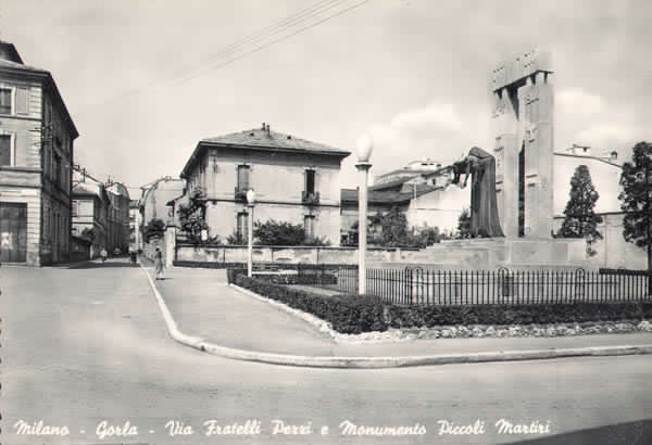 Via Pozzi. Monumento ai Piccoli Martiri di Gorla